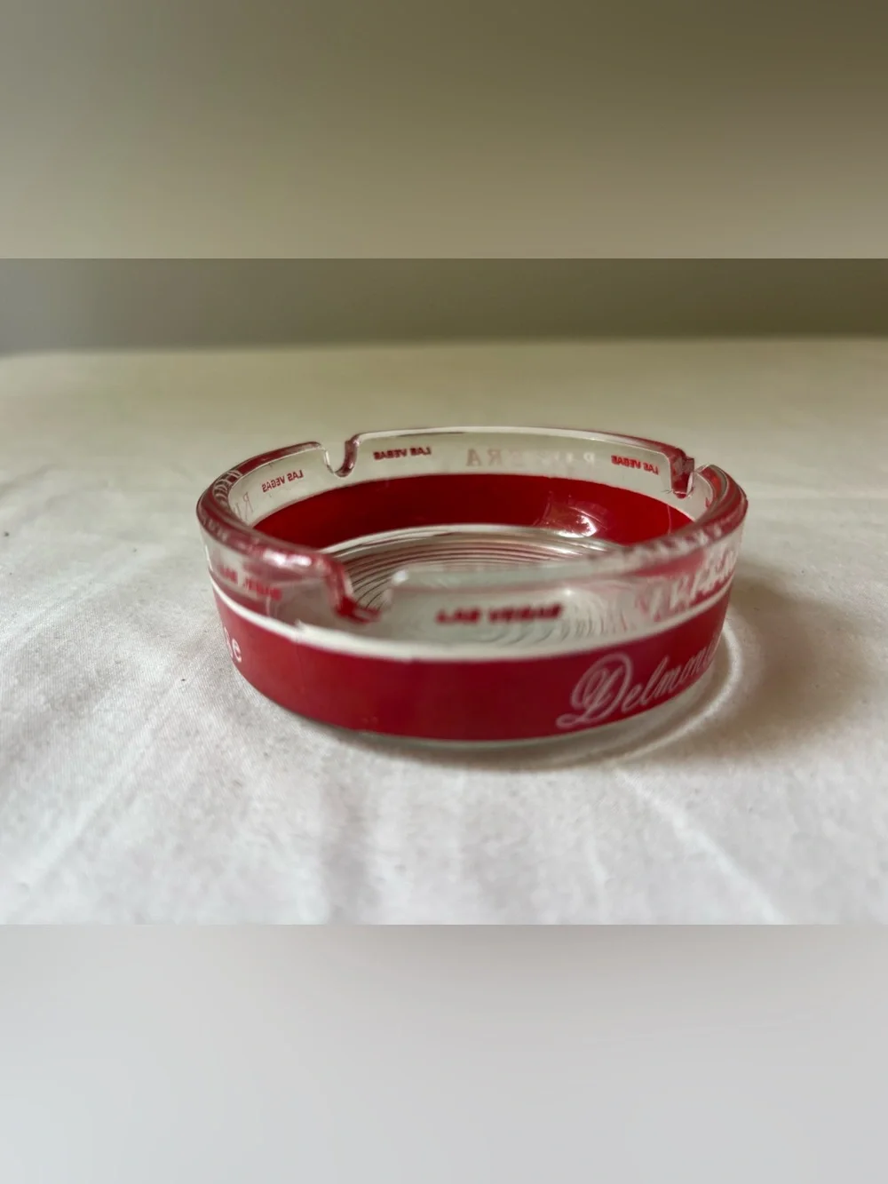 Set of 4 vintage Riviera Vegas Glass Ashtrays